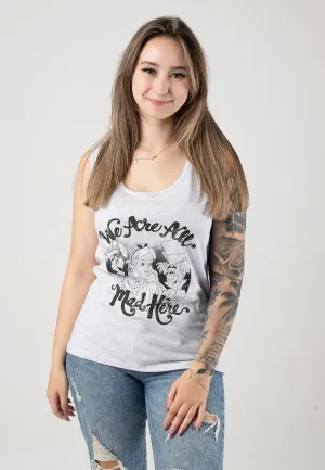 Alice In Wonderland - All Mad Here Grey - Tank