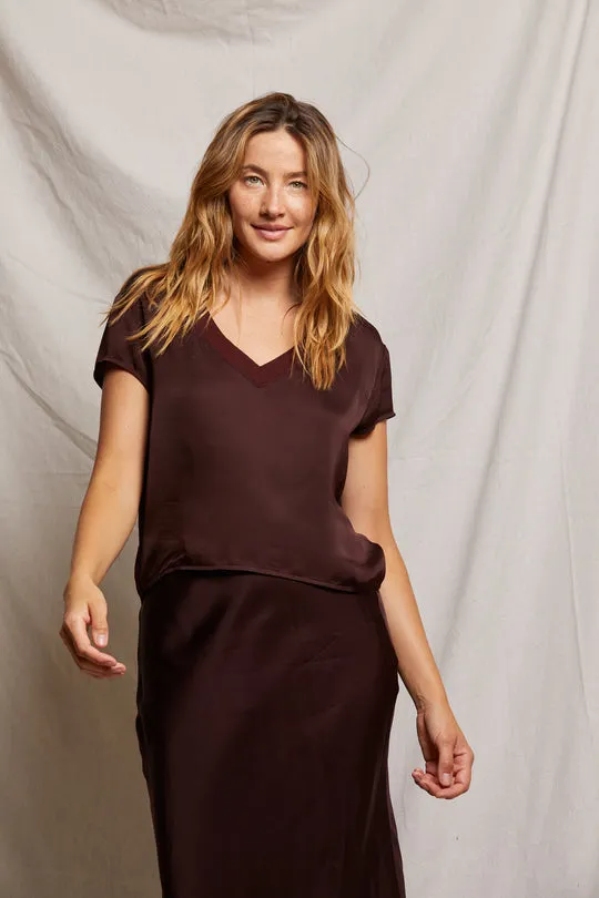Amelie Satin Tee