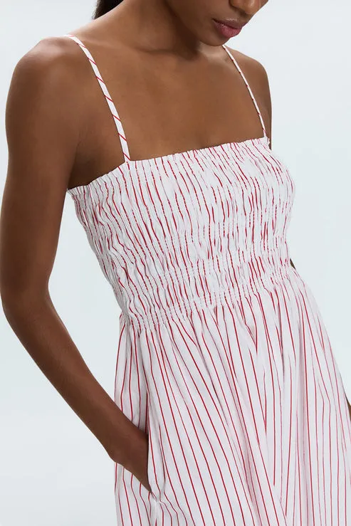 Bianca Dress: Ruby Stripe