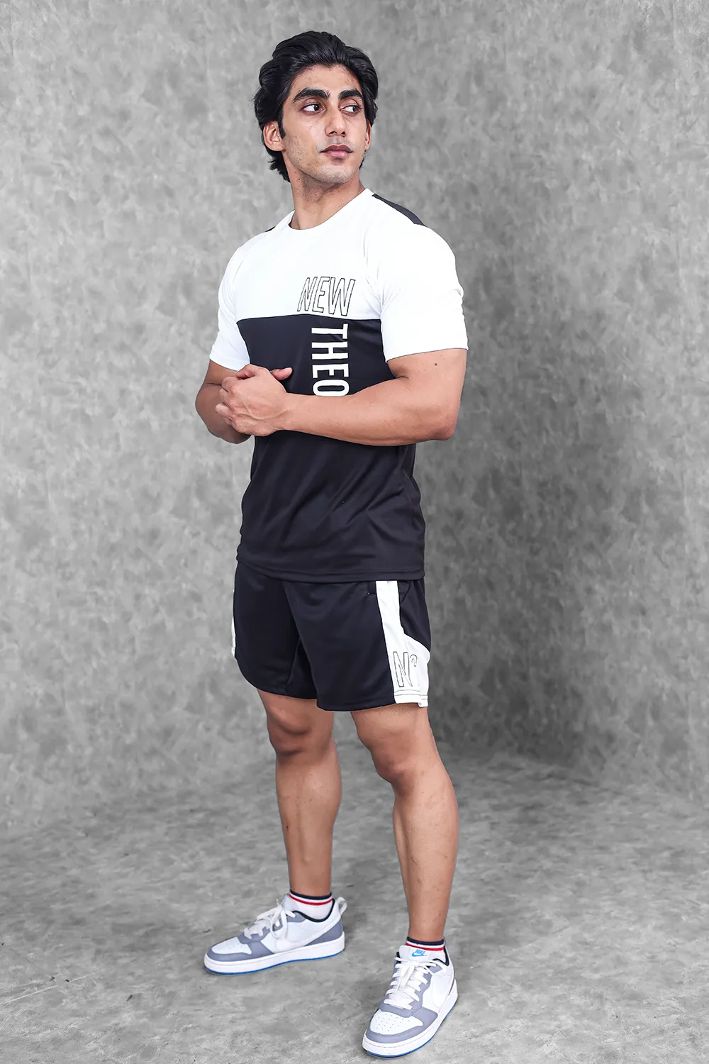 Block Training Shorts- White