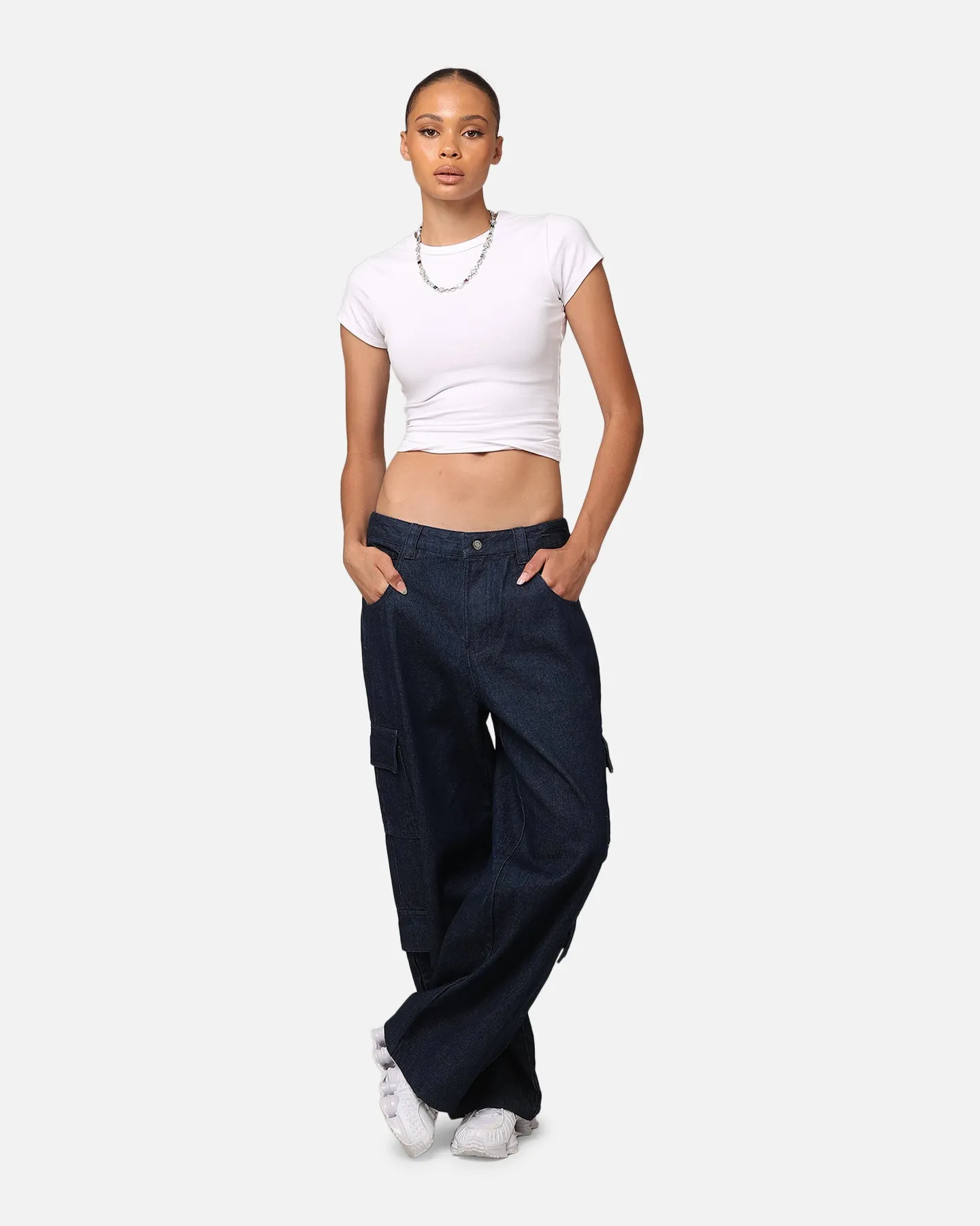 Carre Baggy Cargo Jeans Indigo Denim