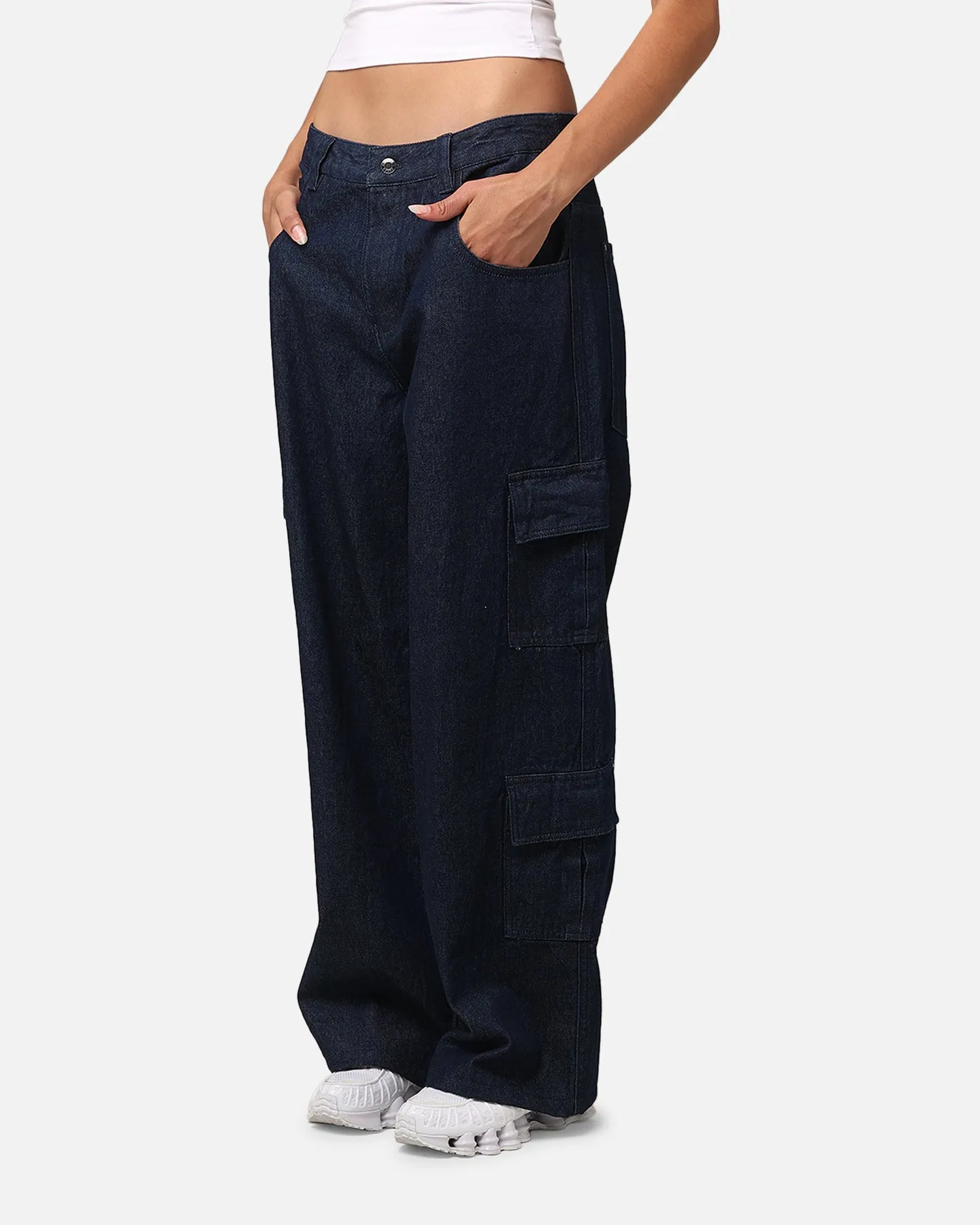 Carre Baggy Cargo Jeans Indigo Denim