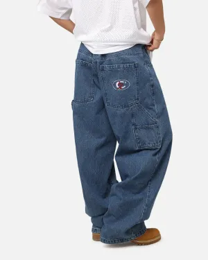 Carre Baggy Carpenter Jeans Mid Blue Denim