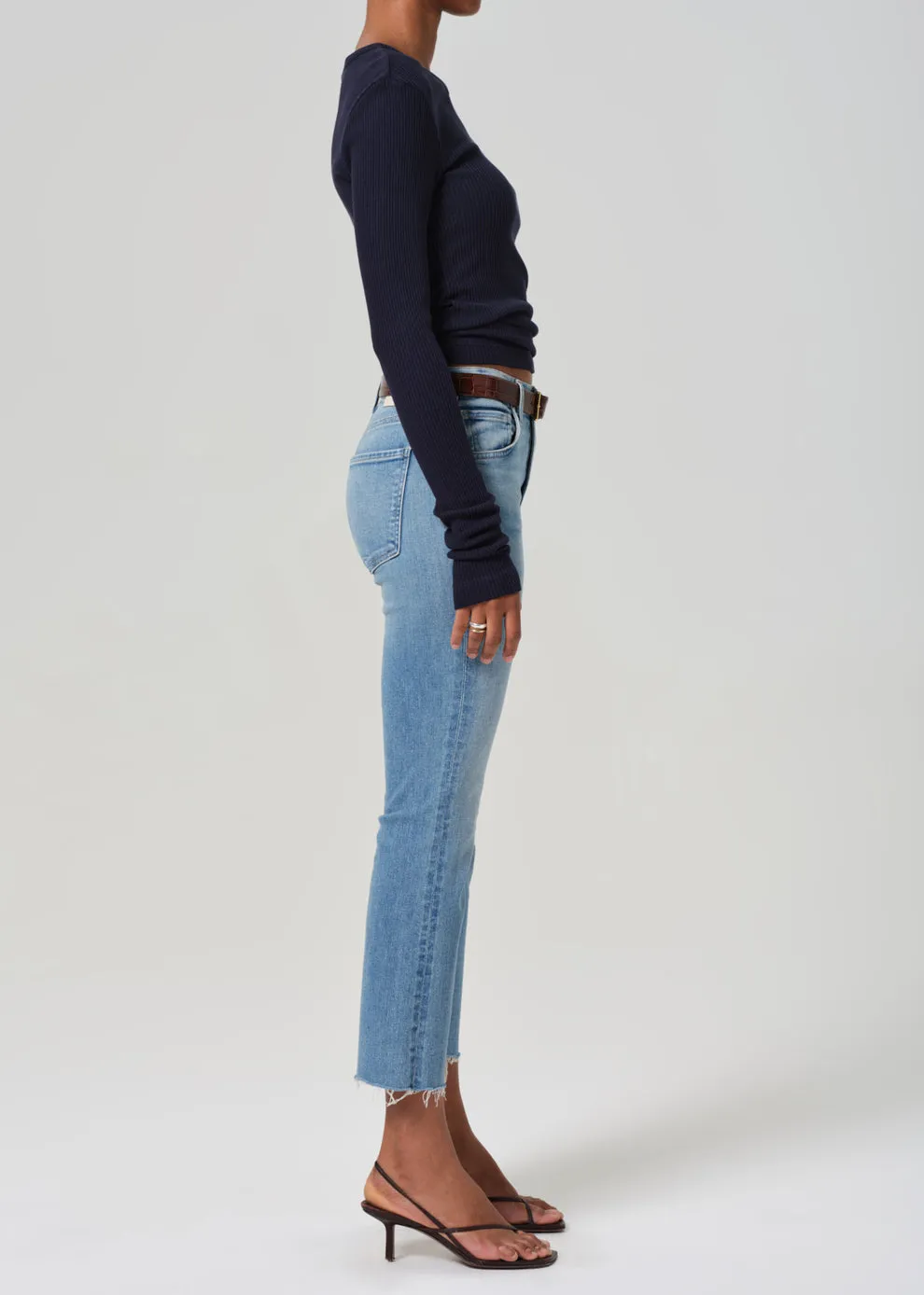 Citizens of Humanity Isola Cropped Boot: Tahiti