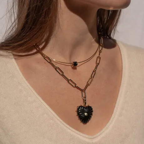 Delphin Black Choker Necklace