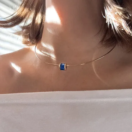 Delphin Blue Choker Necklace