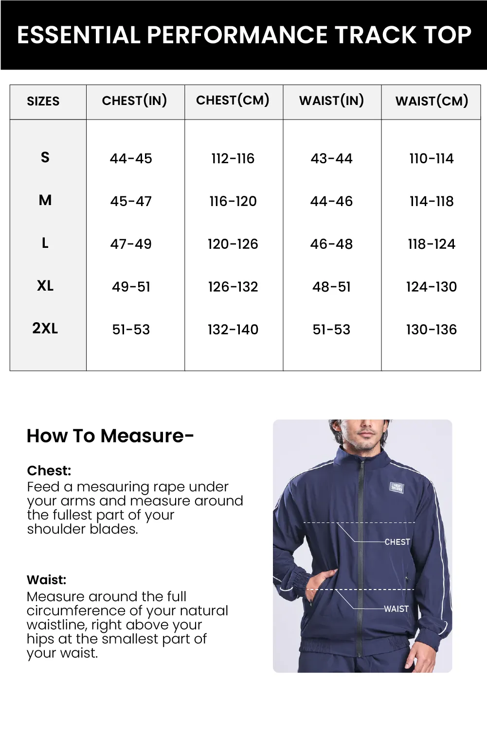 Essential Performance Track top- Black