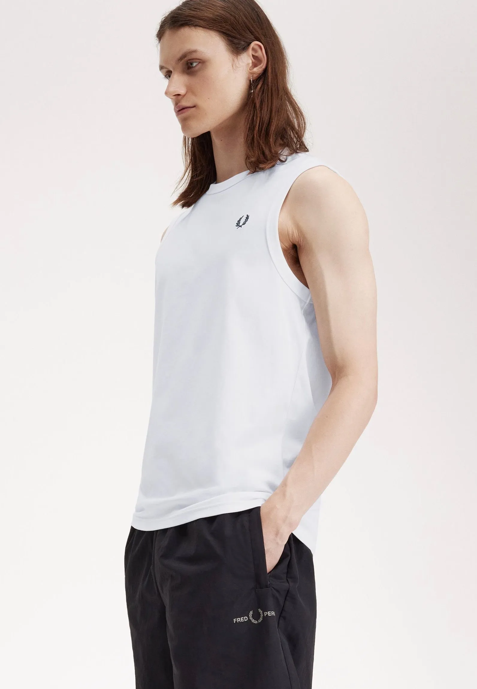 Fred Perry - Crew Neck White - Tank