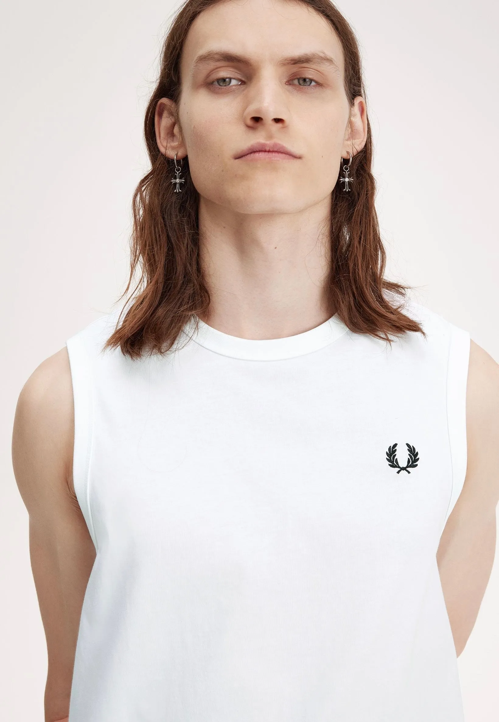 Fred Perry - Crew Neck White - Tank