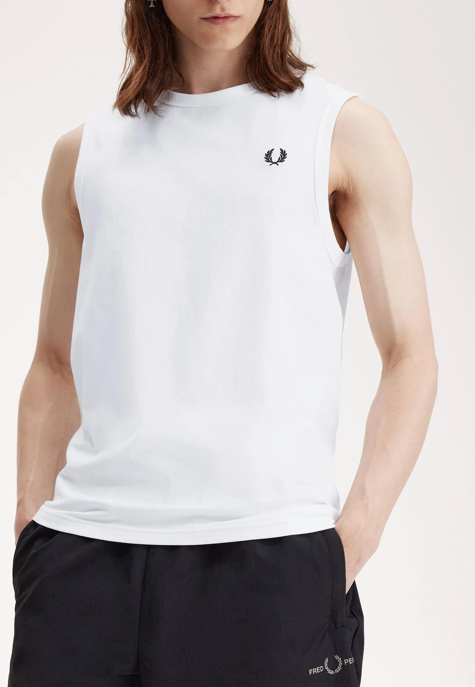Fred Perry - Crew Neck White - Tank