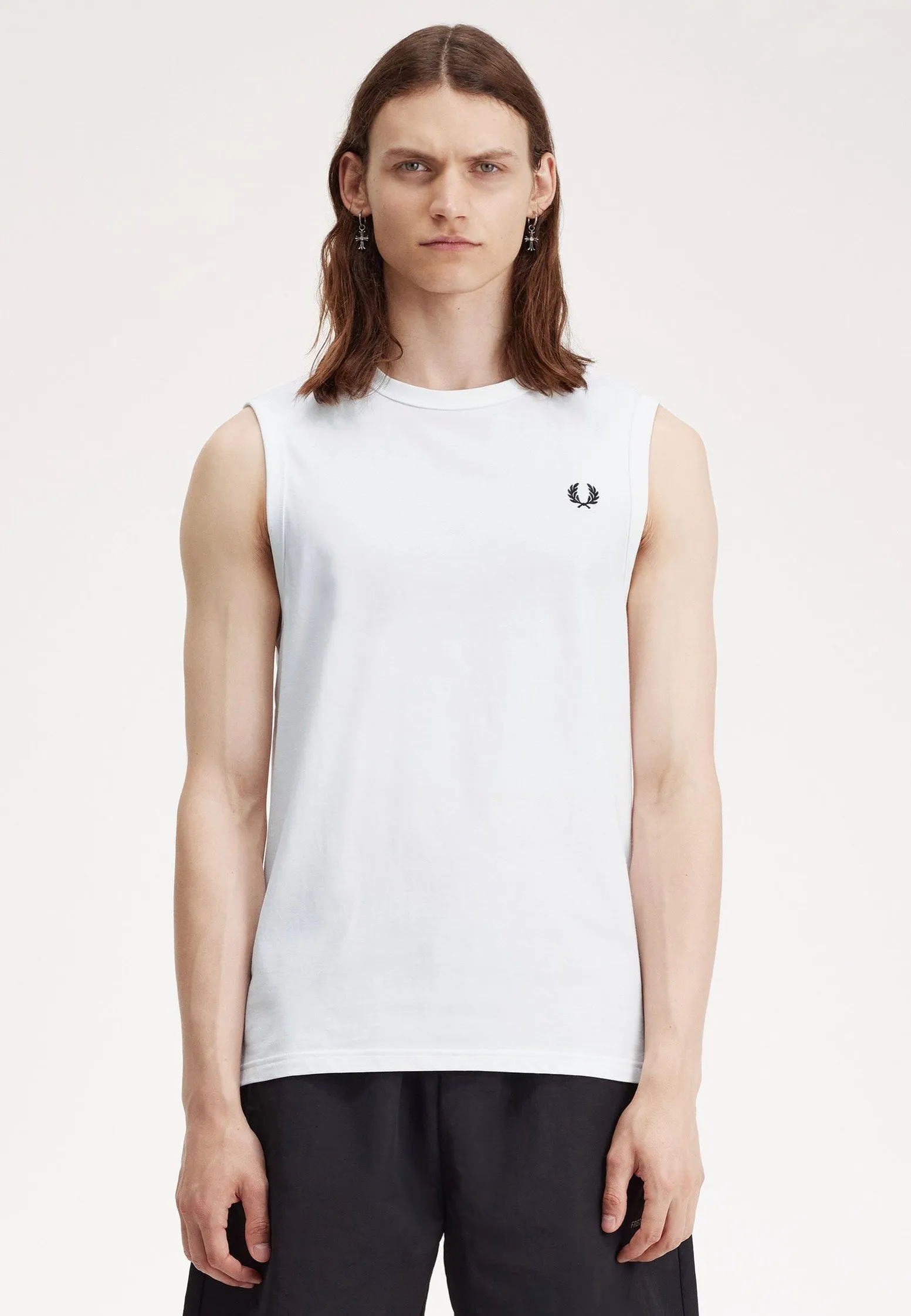 Fred Perry - Crew Neck White - Tank