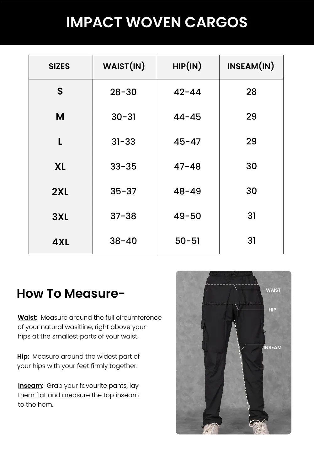 Impact Woven Cargos - Dark Grey