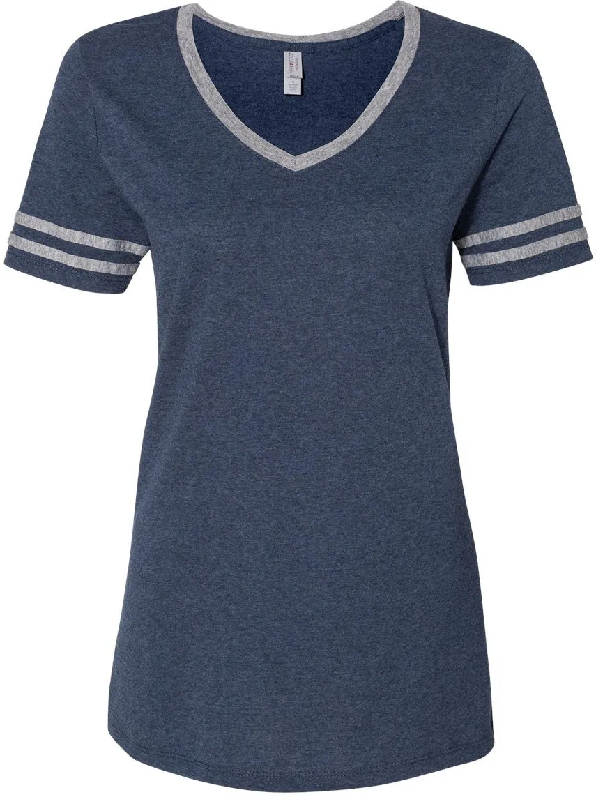 Jerzees Ladies Varsity Triblend V-Neck T-Shirt