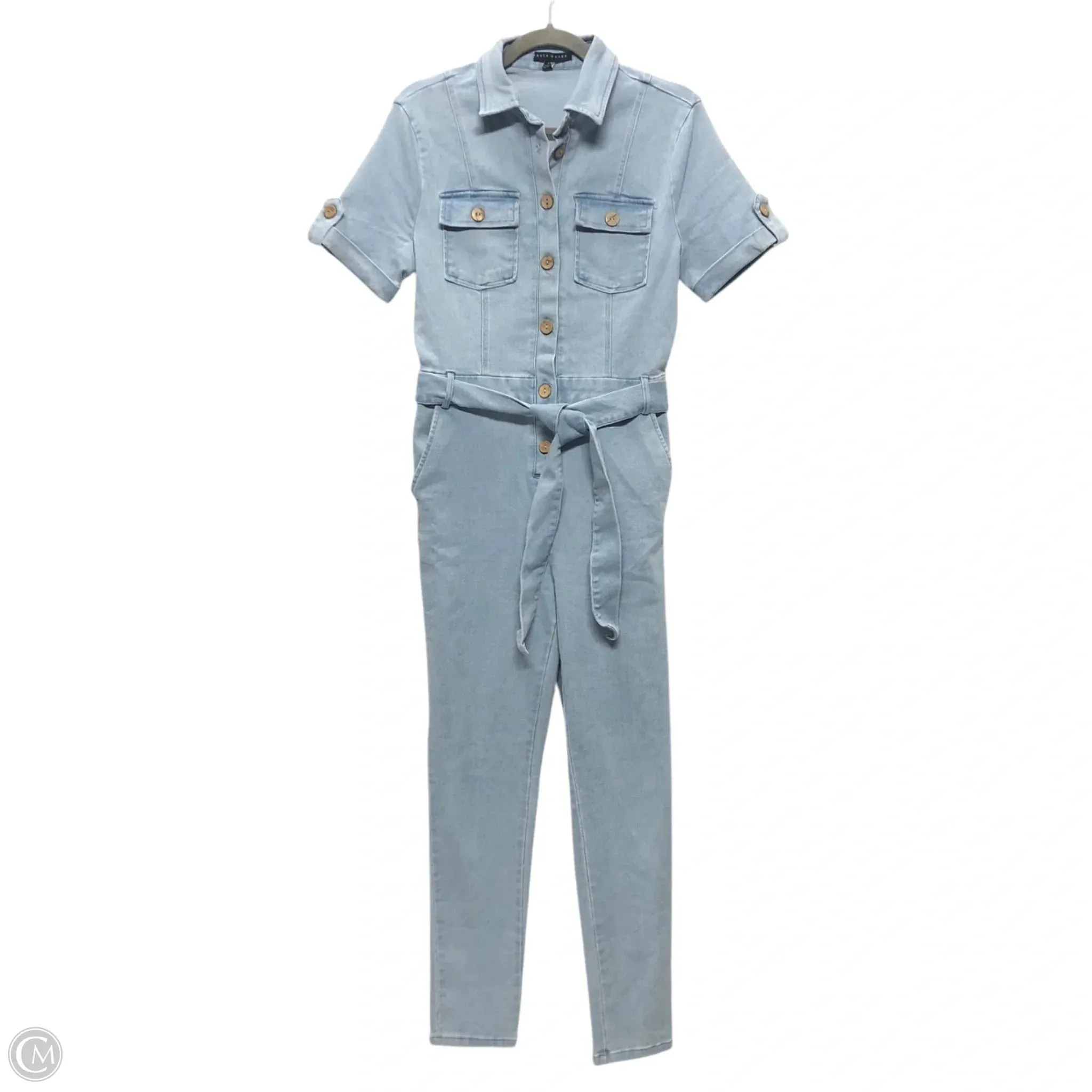 Jumpsuit By Haute Monde In Blue Denim, Size: M