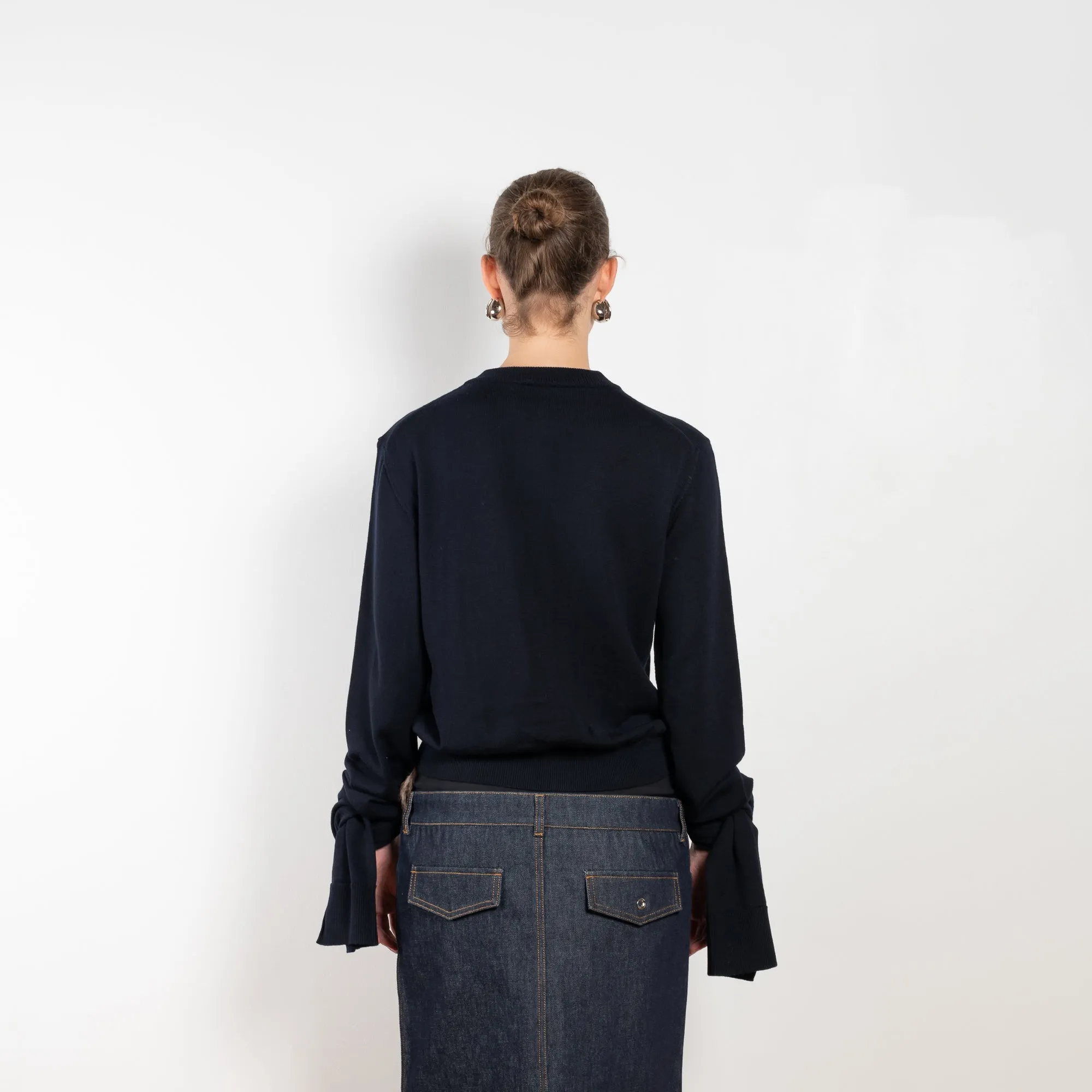 Knotted Sleeved Cardigan