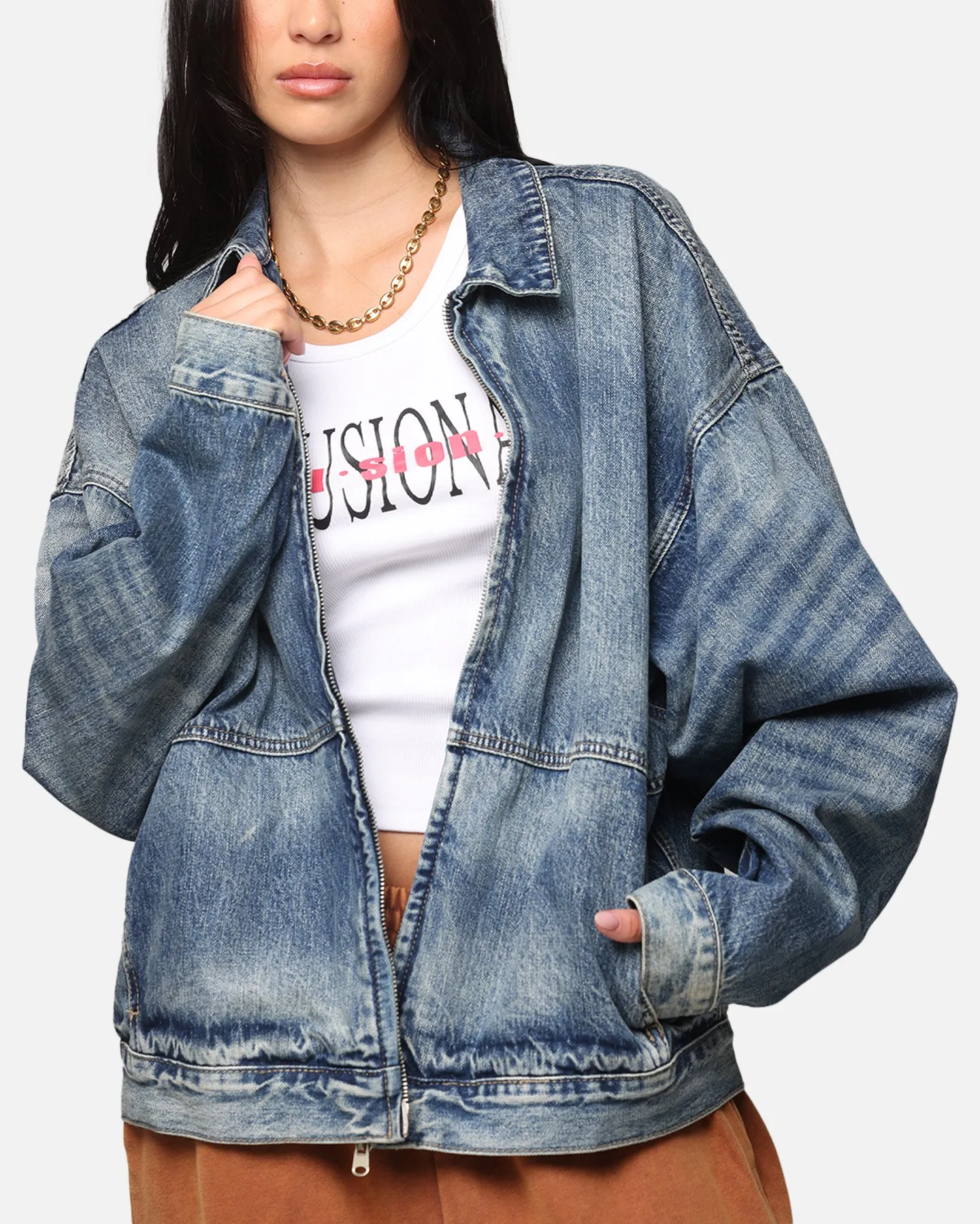 MNML Denim Choir Coat Vintage Blue