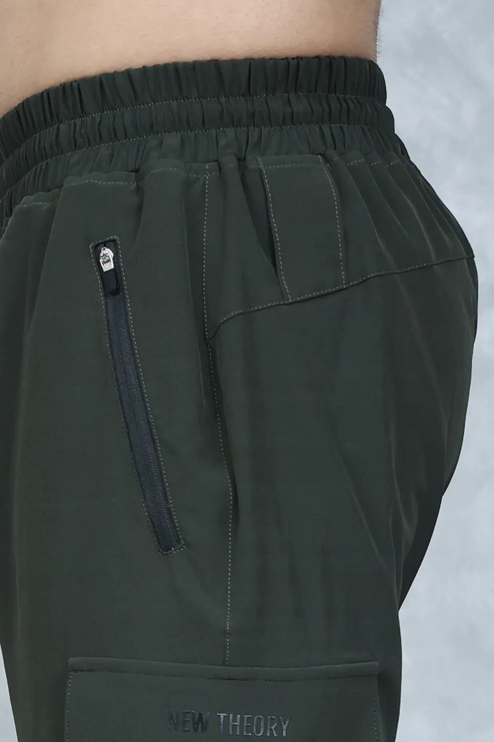 Muscle-Up Ribbed Tank - Green & Impact Woven Cargos - Olive
