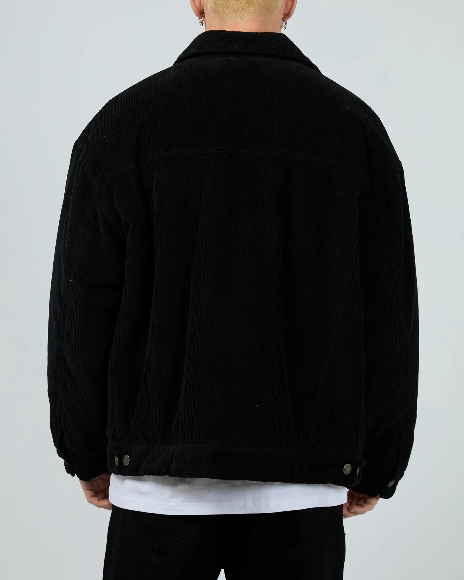 Oversized Cord Jacket Black