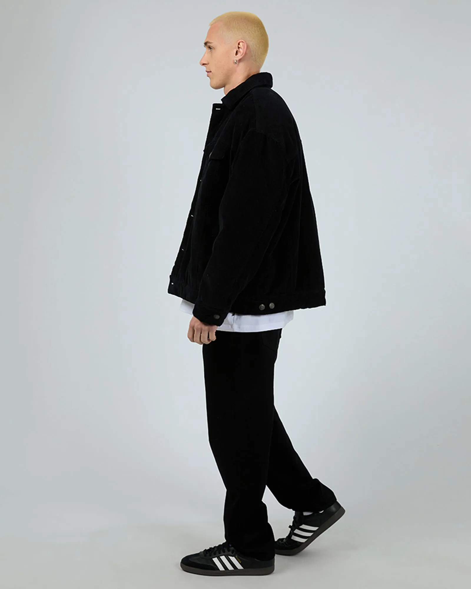 Oversized Cord Jacket Black