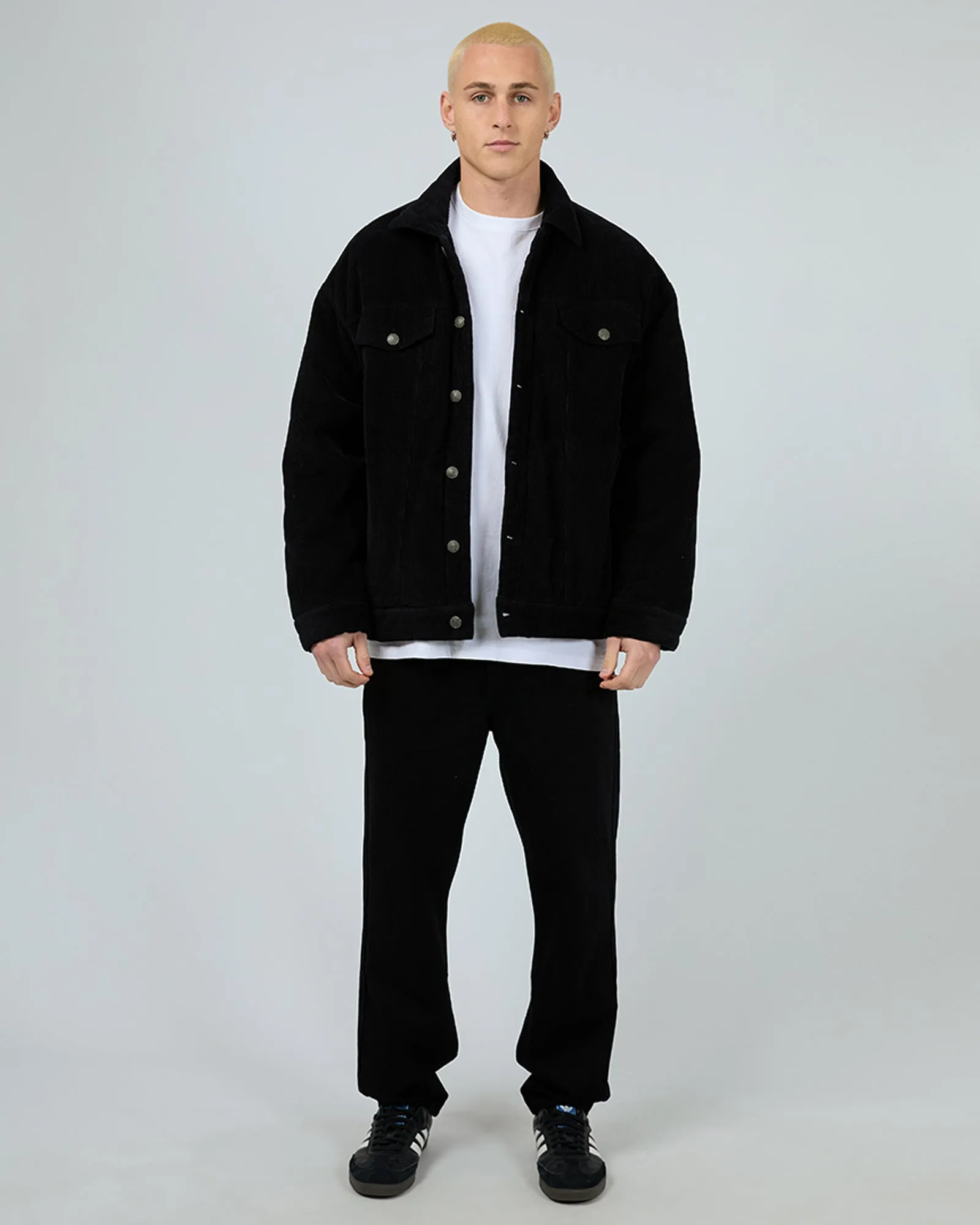 Oversized Cord Jacket Black