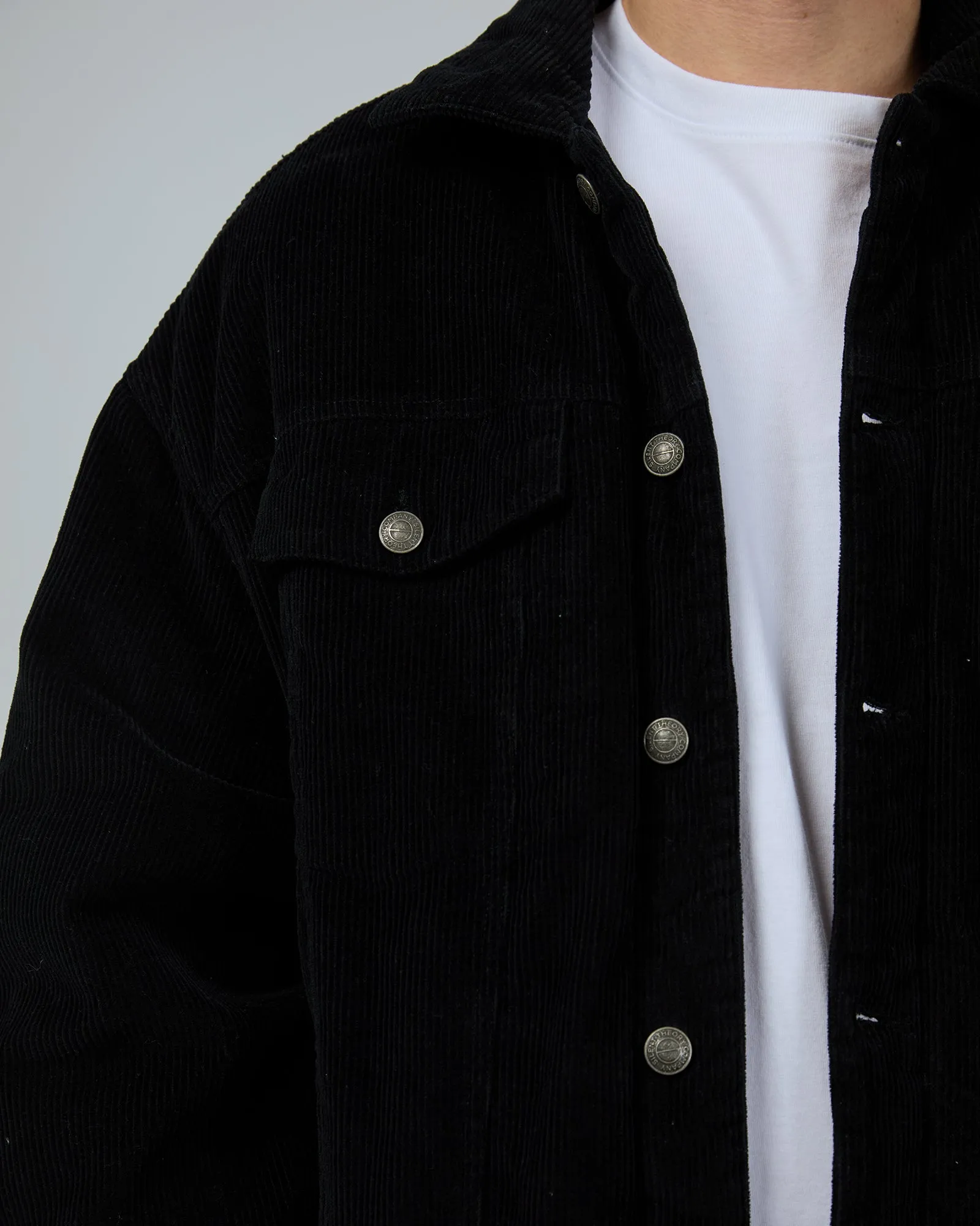 Oversized Cord Jacket Black