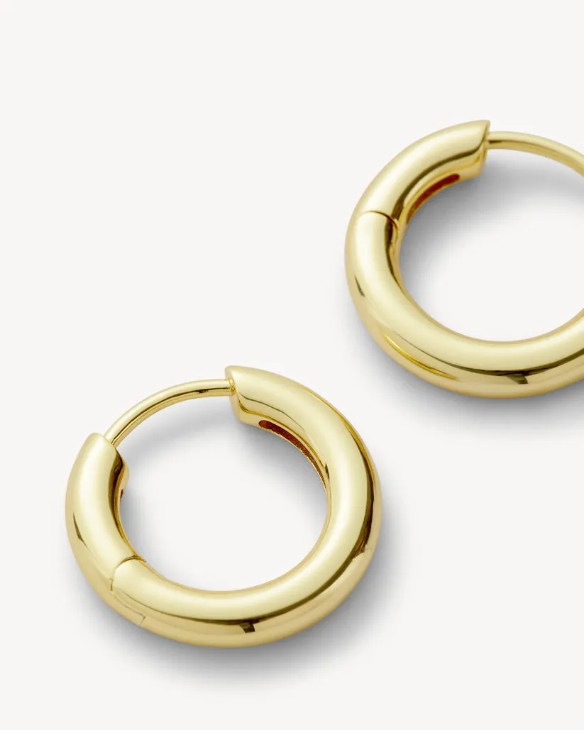 Petite Hoops: Gold