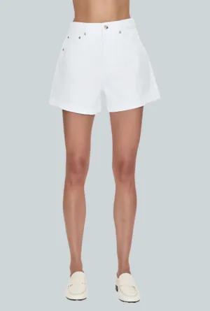 Saige High Rise Short: Polished White