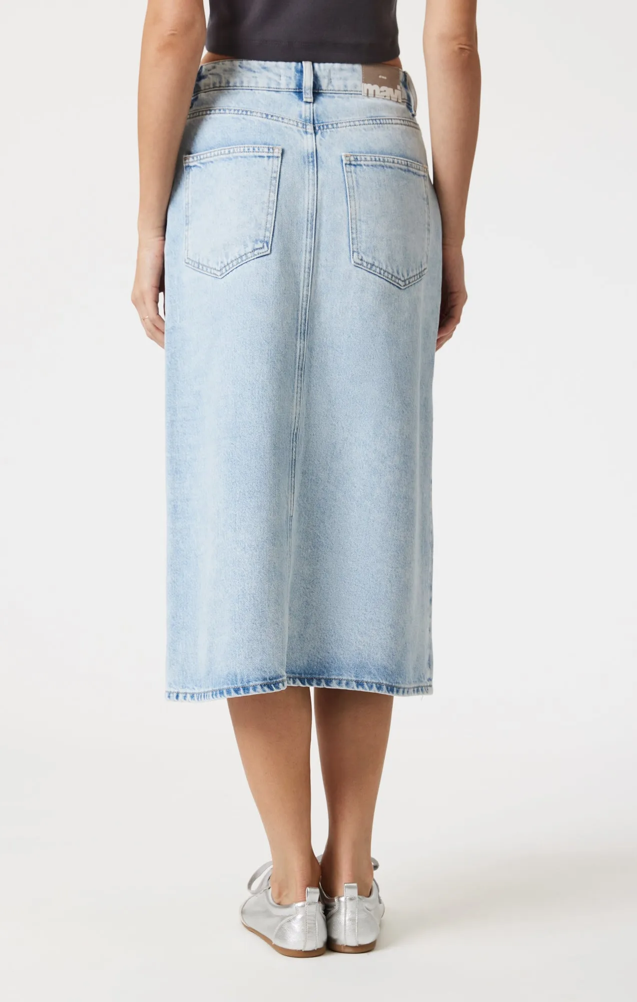 SAVINA BLEACHED DENIM SKIRT