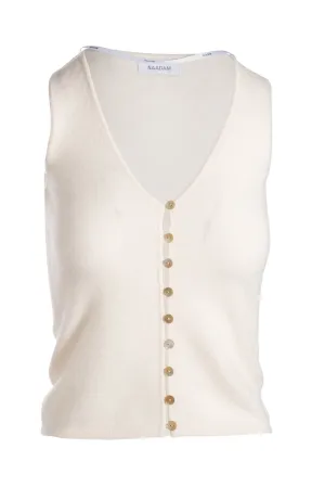 Shell Button Sleeveless Top