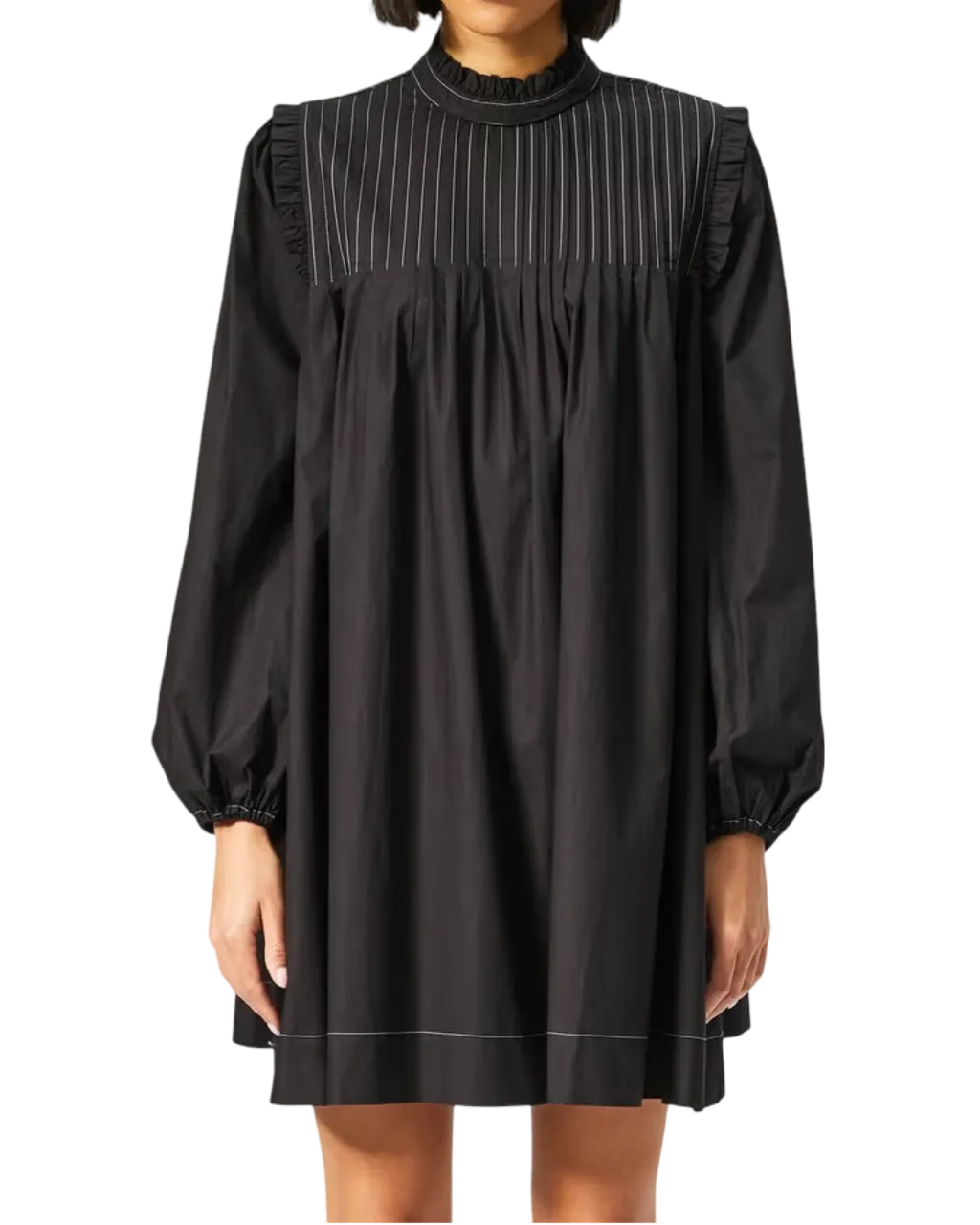 Size 38 (10) | Ganni Cotton Poplin Babydoll Dress