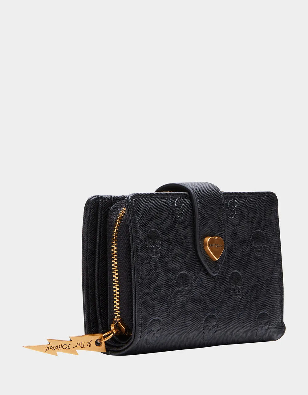 SKULLICIOUS BIFOLD WALLET BLACK Betsey Johnson