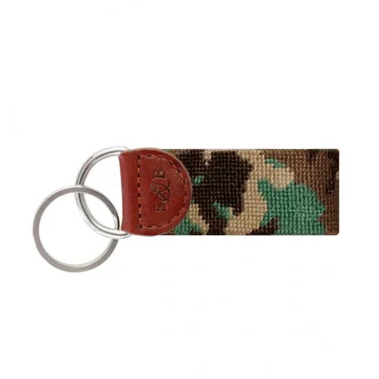 Smathers and Branson Camo Needlepoint Key Fob - Multi