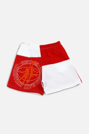 Unisex Rework Basketball Patchwork Tee Shorts - M Frankie