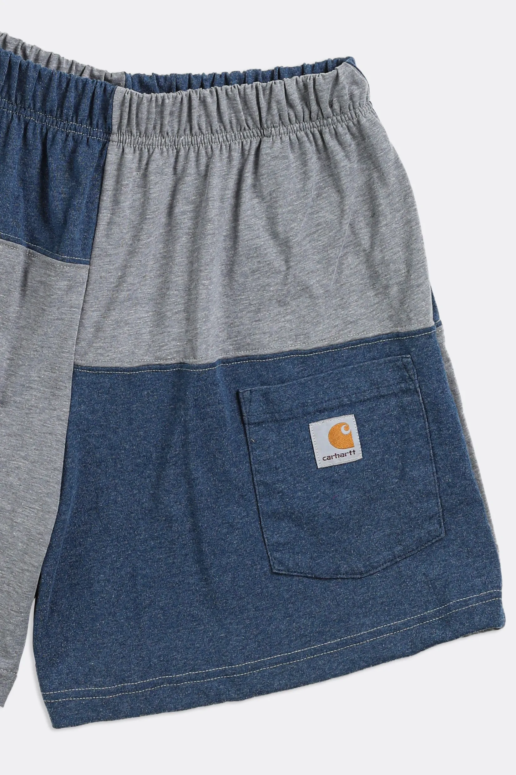 Unisex Rework Carhartt Patchwork Tee Shorts - M Frankie