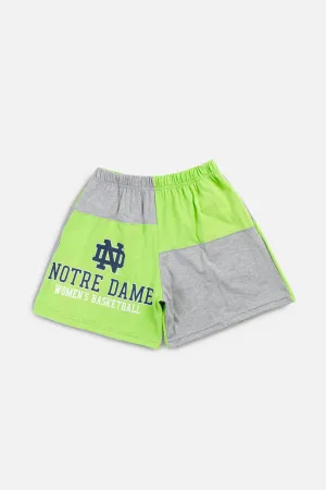 Unisex Rework Notre Dame Basketball Patchwork Tee Shorts - M Frankie