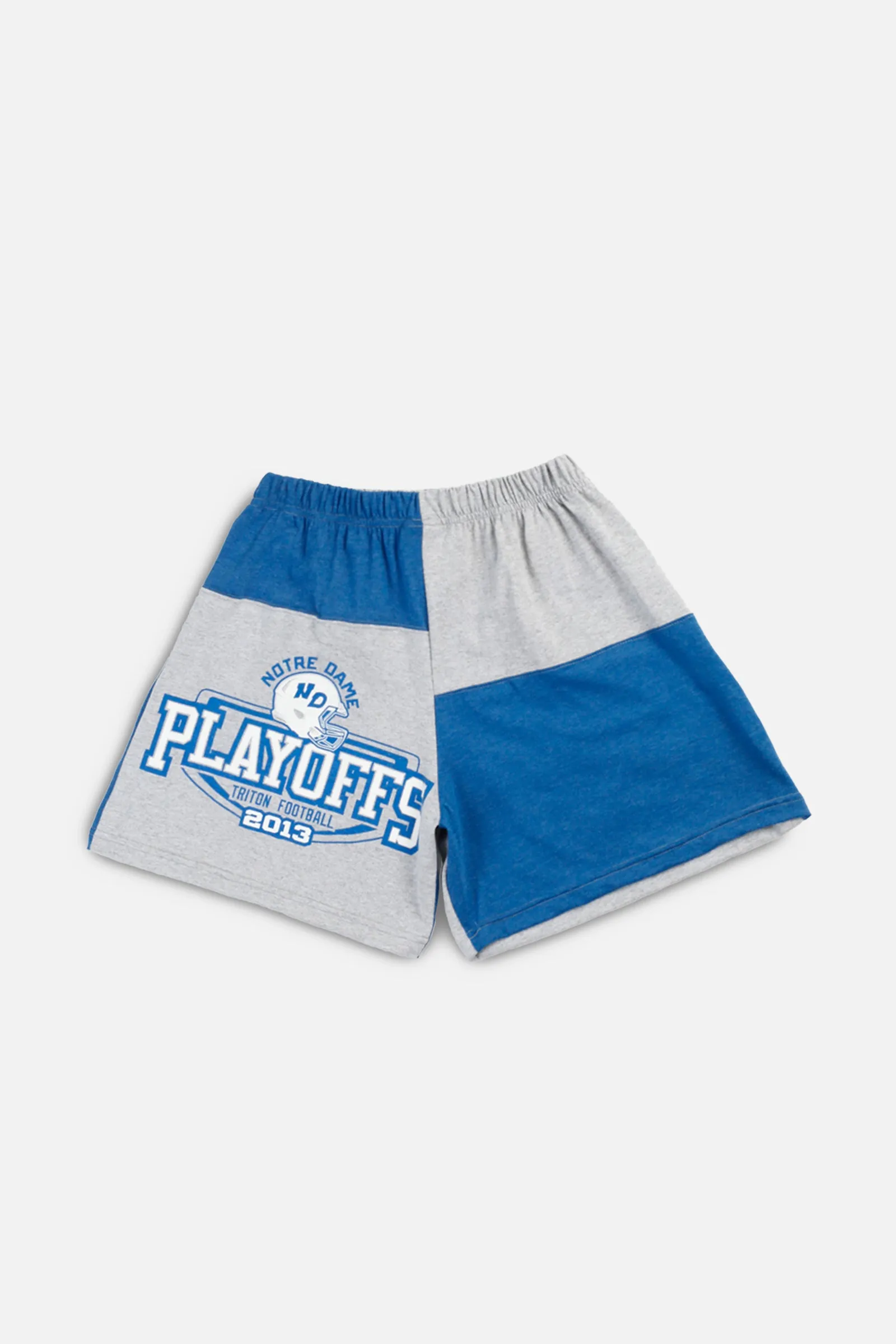 Unisex Rework Notre Dame Football Tee Shorts - L Frankie