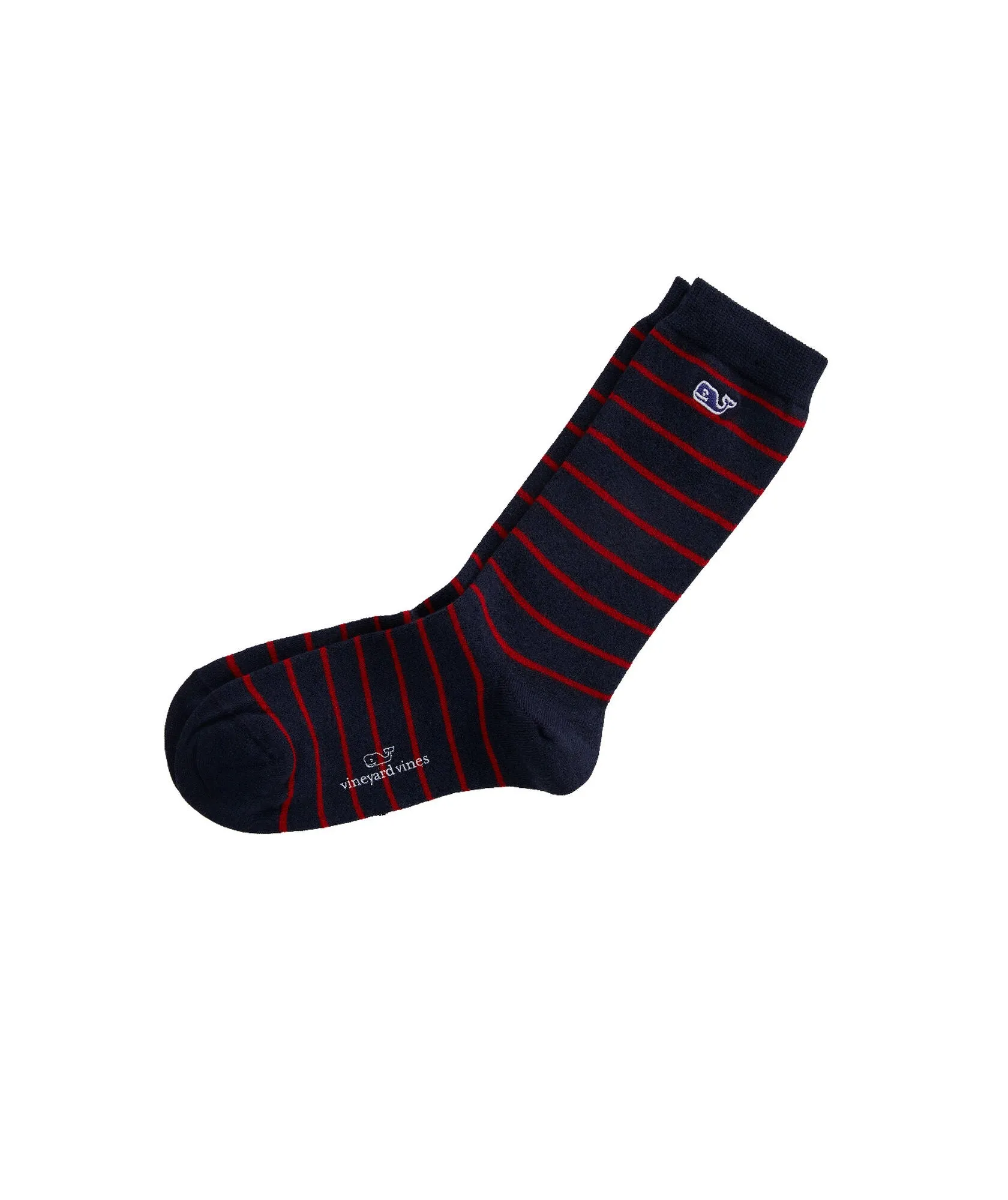 Vineyard Vines Womens Break Stripe Socks - Red Velvet