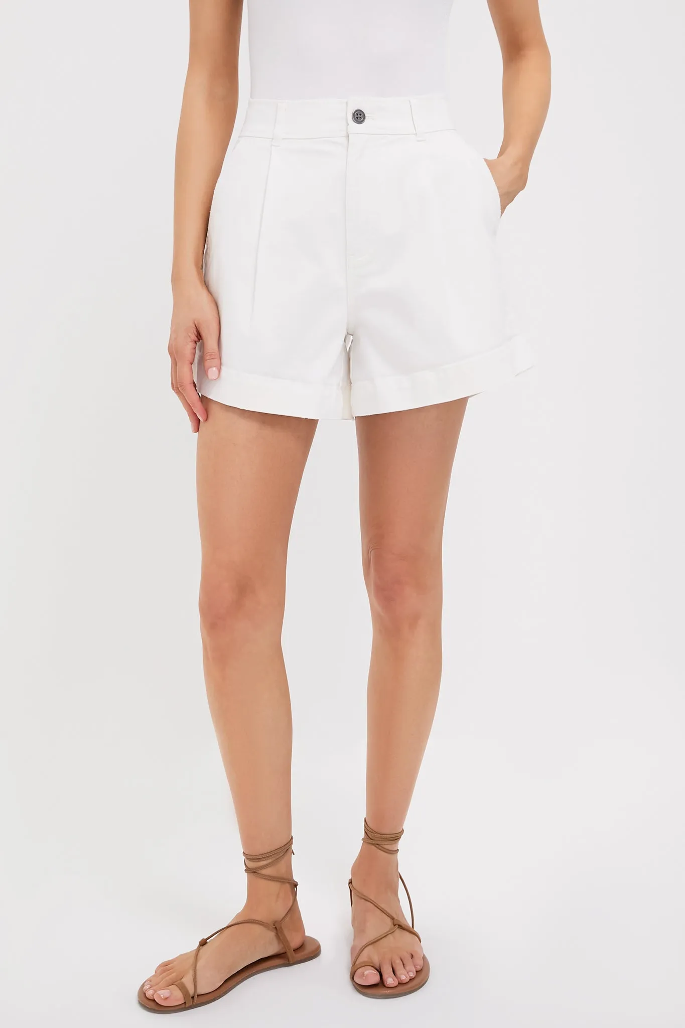 White Wells Chino Shorts